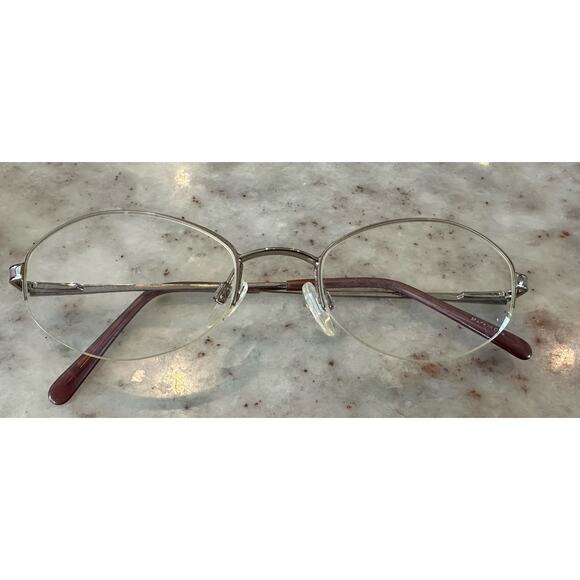 ARISTAR Charmant AR6887 534 Metal Half Rim Eyeglass Frame Gold Satin Rose 49-19 - Picture 1 of 4